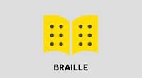 descrição da imagem: ícone de um livro em braille